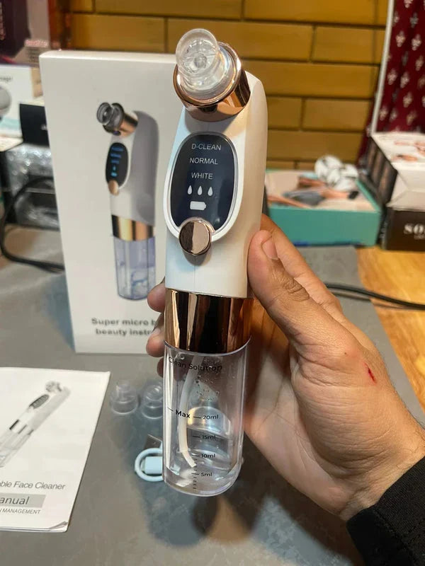 HydraFacial Super Micro Bubble Facial Cleansing & Blackhead Whitehead Remover Machine Rechargeable